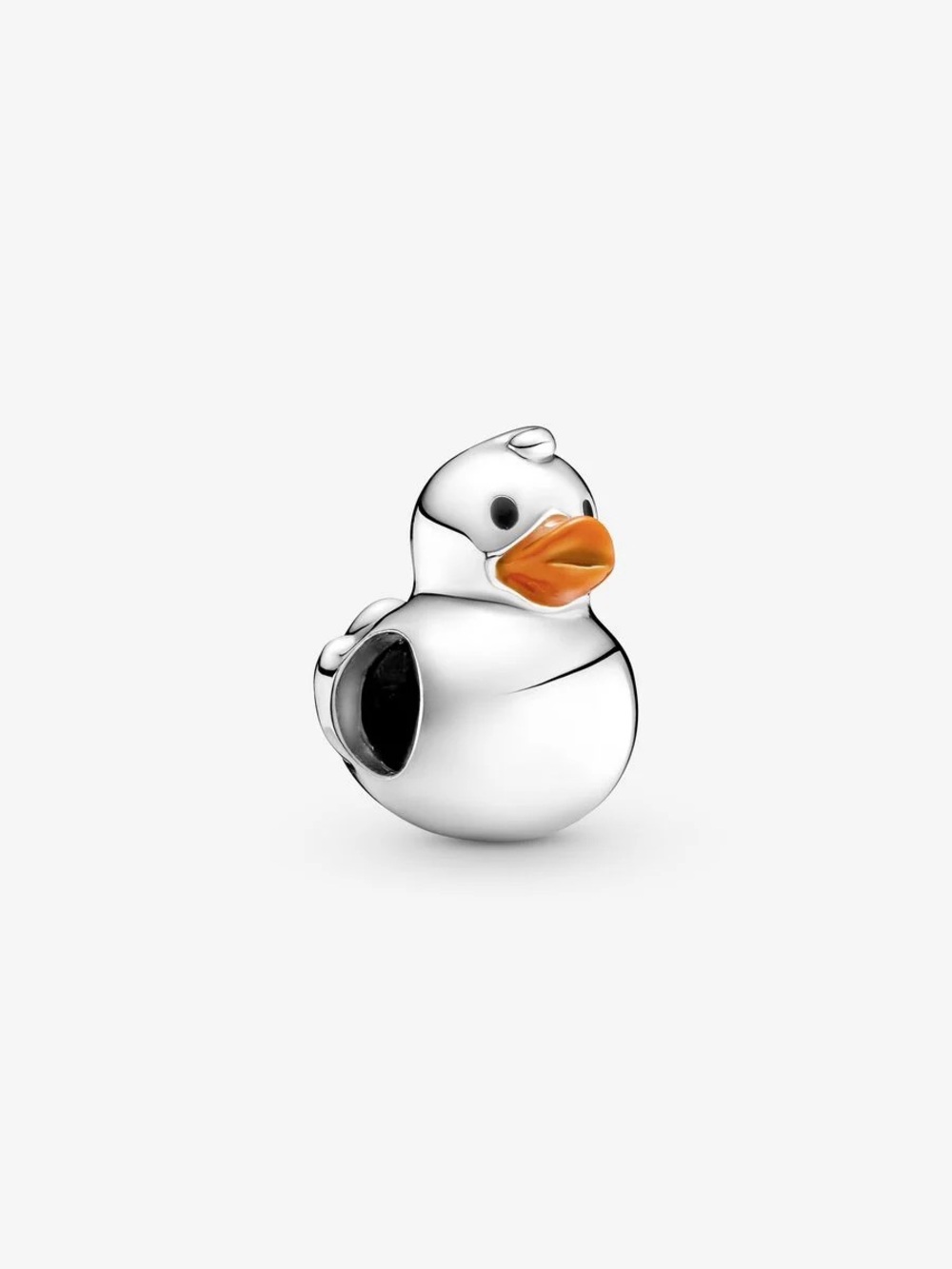 Pandora Polished Rubber Duck Bracelet Charm S925 Authentic Rare Enamel